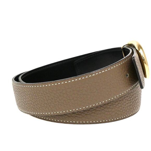 HERMES Chaine D'ancre Reversible Buckle Belt 30mm Leather #80 Brown BK 83RL318 - Picture 3 of 13